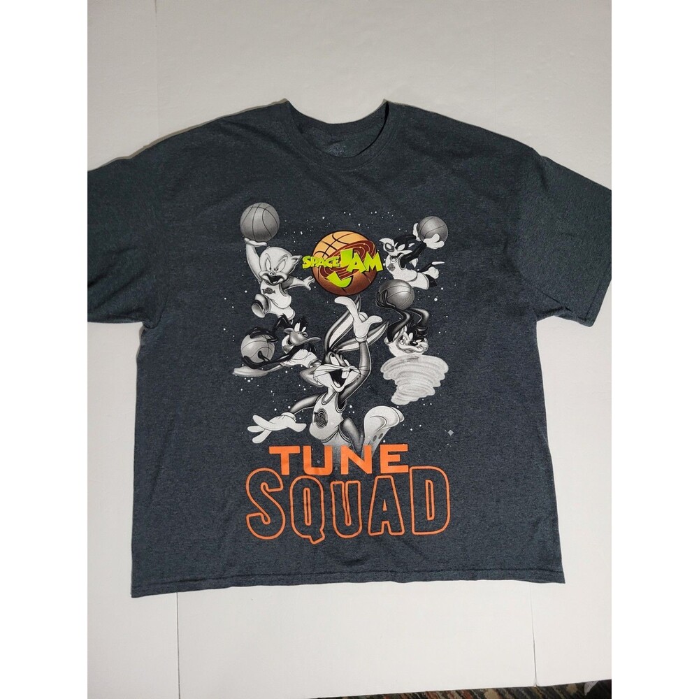 (#5) VTG Space Jam Looney Tunes graphic Gray t-shirt Bugs Bunny/Taz sz MEN'S XXL